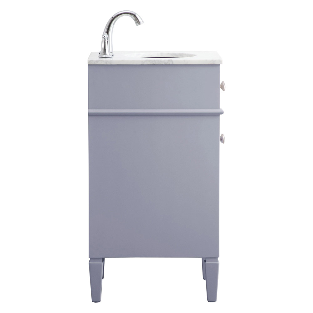 Elegant Single Bathroom Vanity Set - Gray, L 18" (VF12518GR)