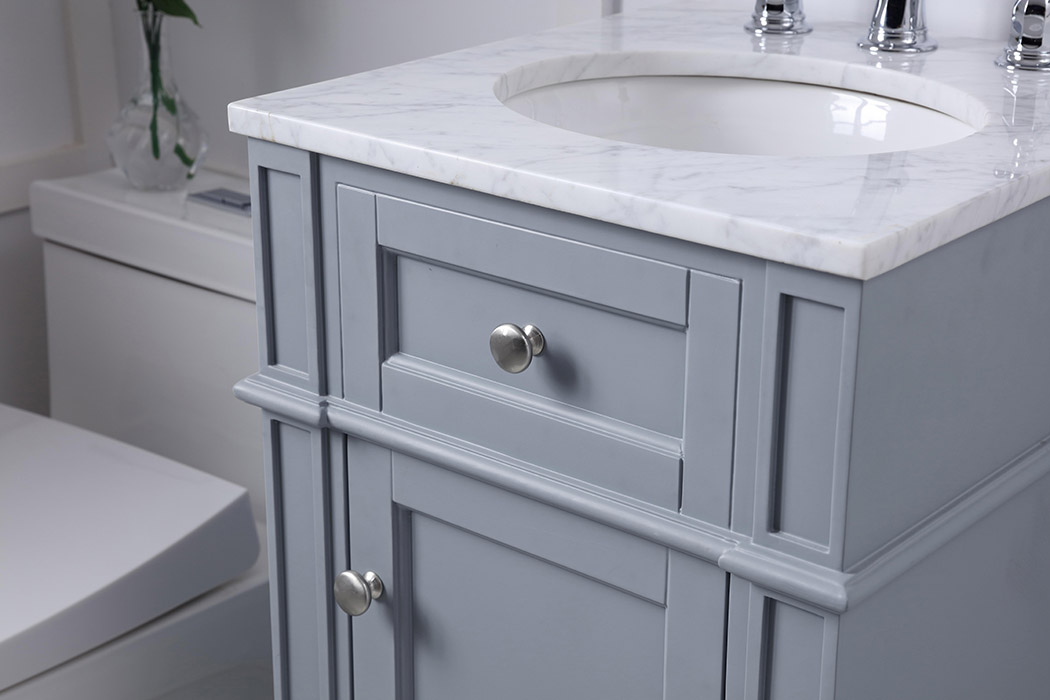 Elegant Single Bathroom Vanity Set - Gray, L 18" (VF12518GR)