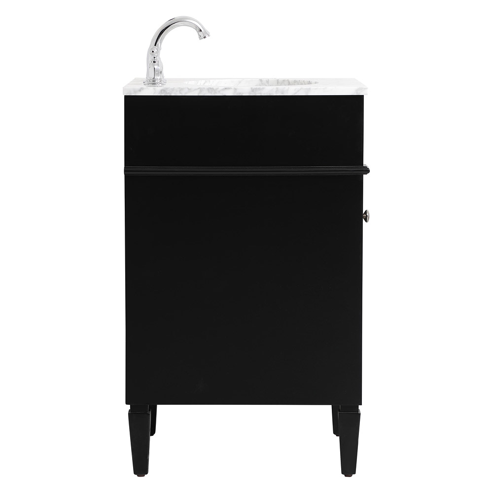 Elegant Single Bathroom Vanity Set - Black, L 21" (VF12521BK)