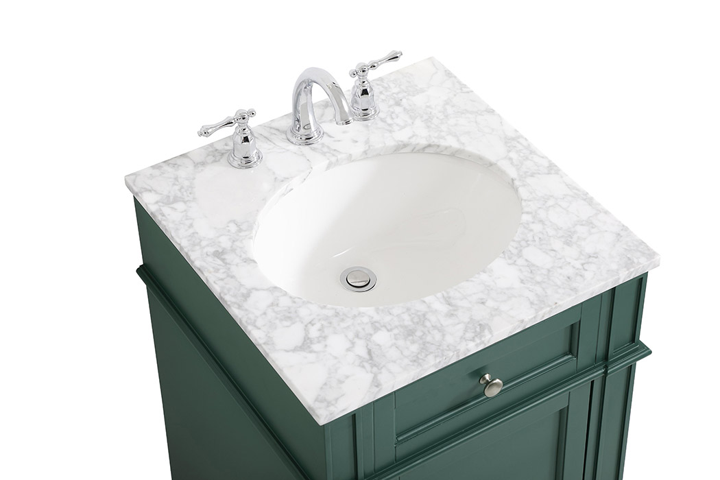 Elegant Single Bathroom Vanity Set - Green, L 21" (VF12521GN)