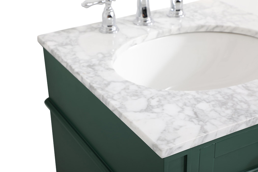 Elegant Single Bathroom Vanity Set - Green, L 21" (VF12521GN)