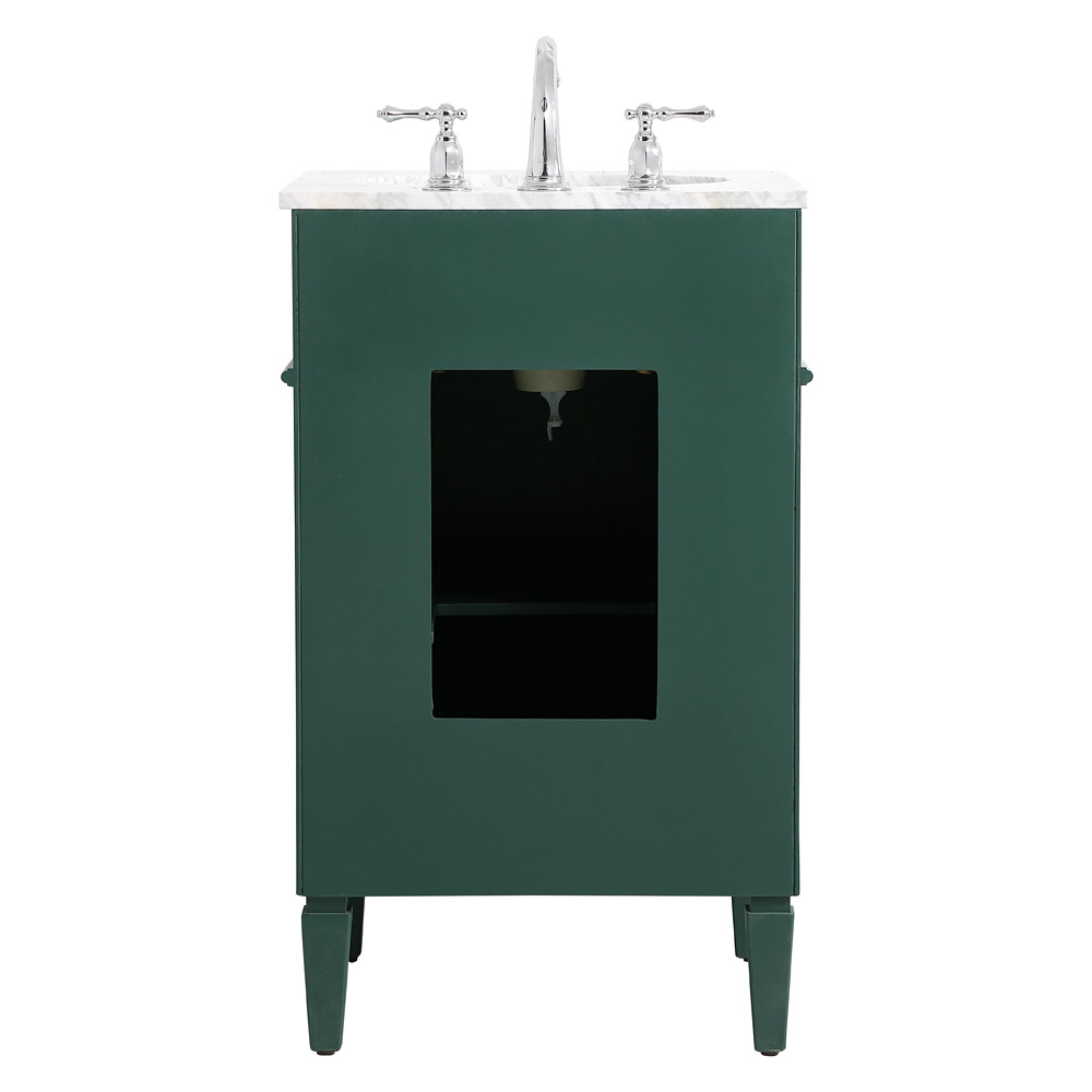 Elegant Single Bathroom Vanity Set - Green, L 21" (VF12521GN)