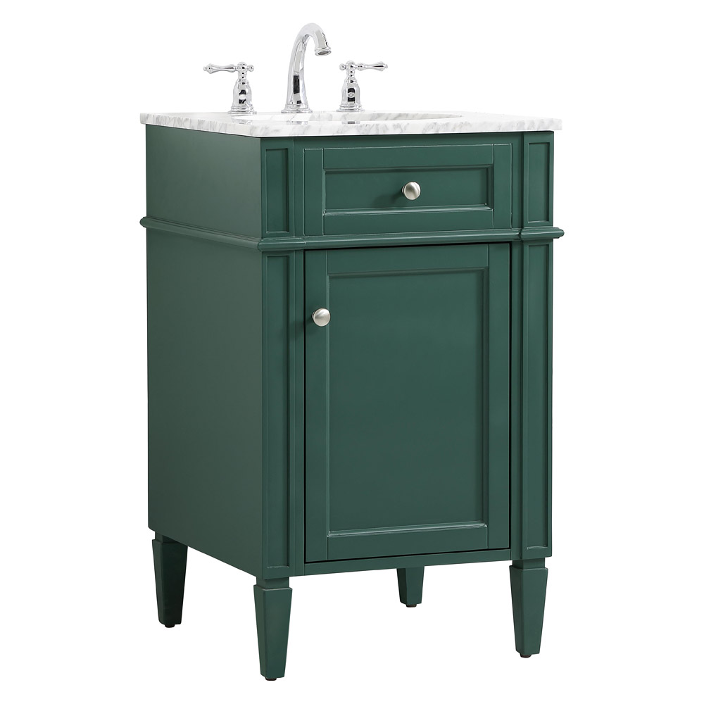 Elegant Single Bathroom Vanity Set - Green, L 21" (VF12521GN)