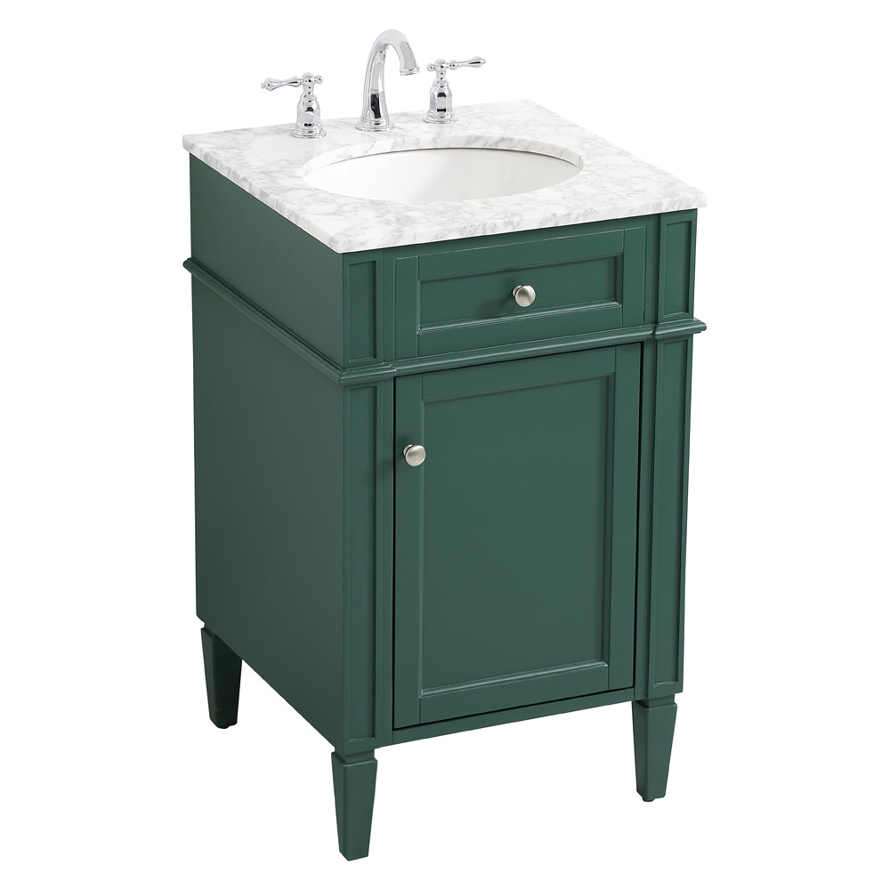 Elegant Single Bathroom Vanity Set - Green, L 21" (VF12521GN)