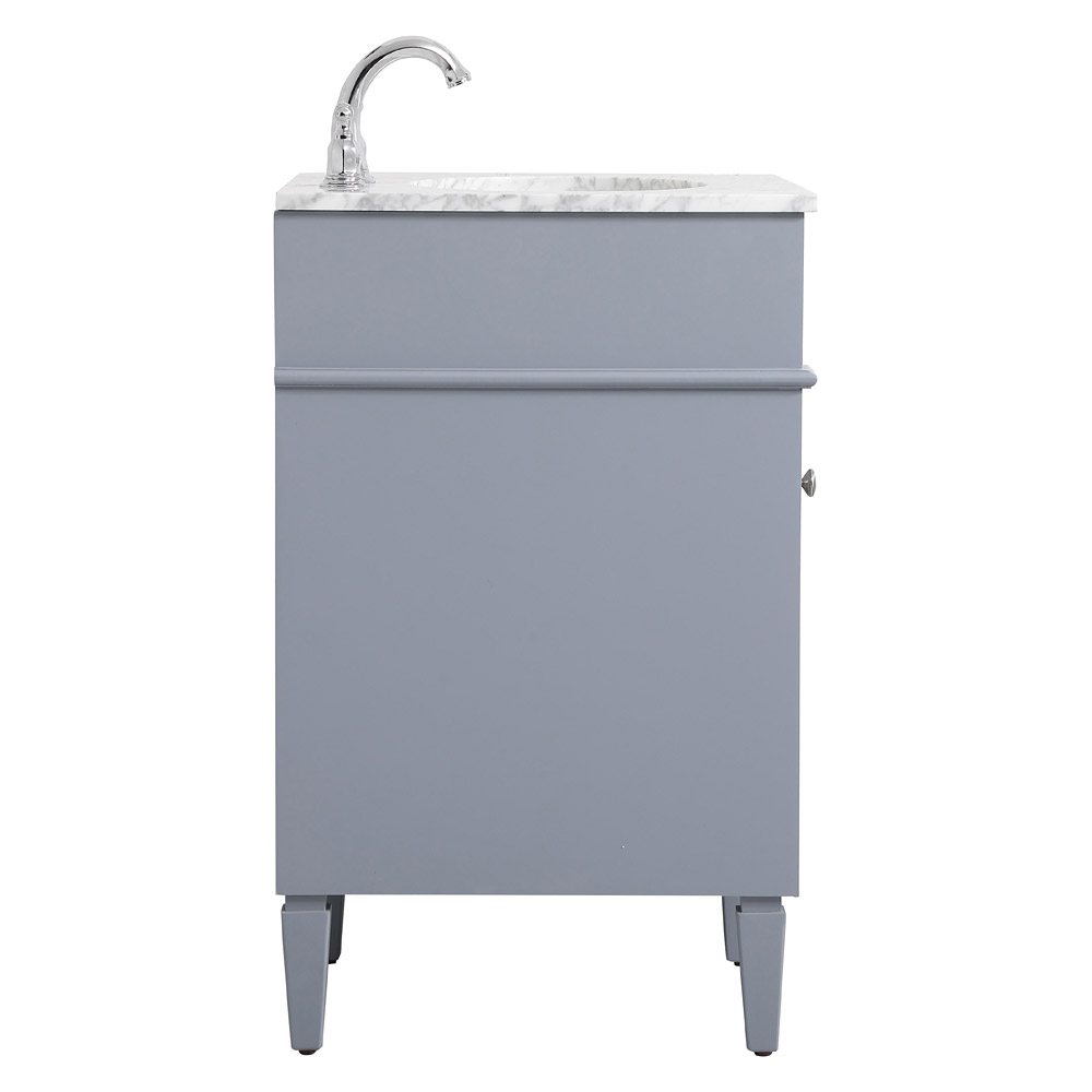 Elegant Single Bathroom Vanity Set - Gray, L 21" (VF12521GR)