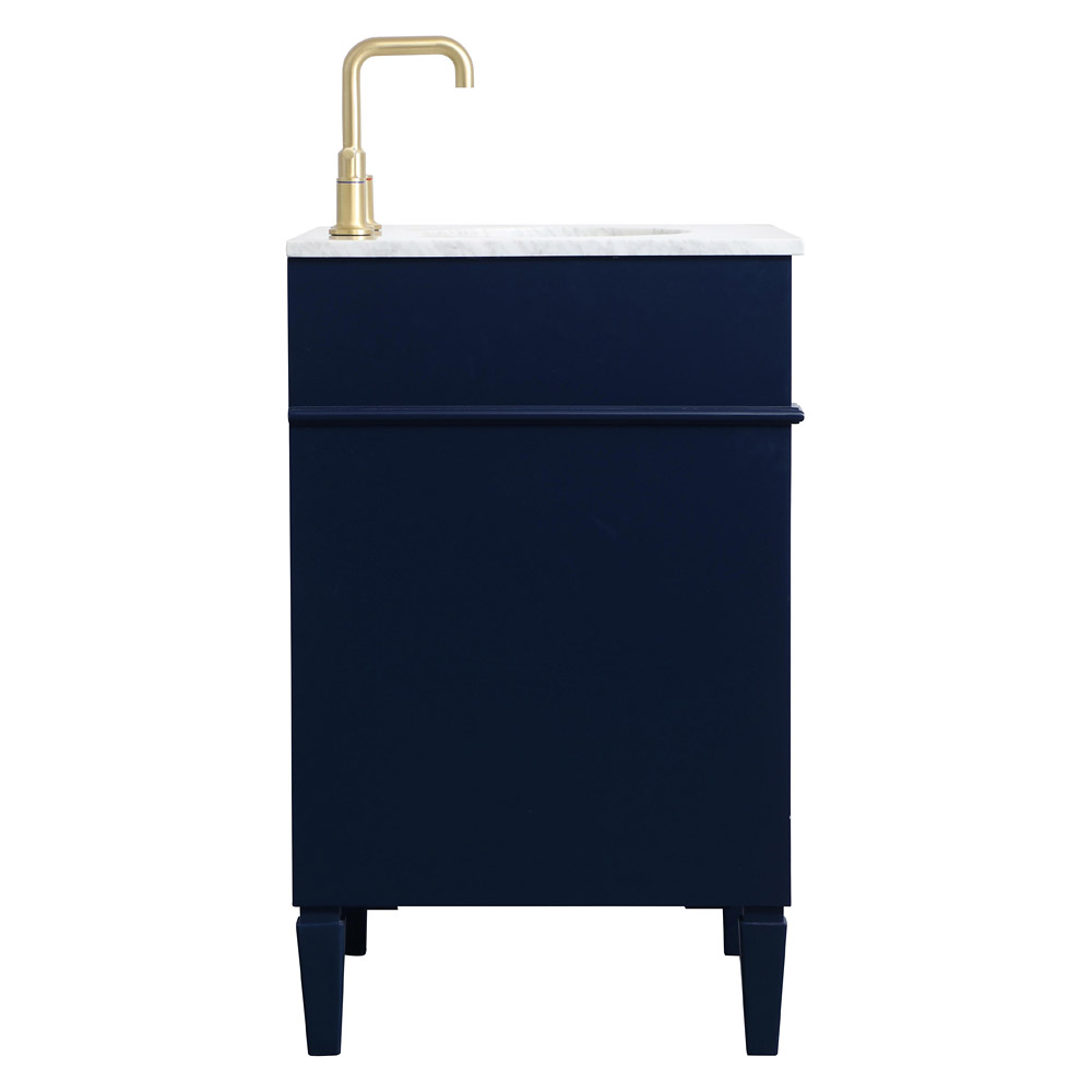 Elegant Single Bathroom Vanity Set - Blue, L 24" (VF12524BL)