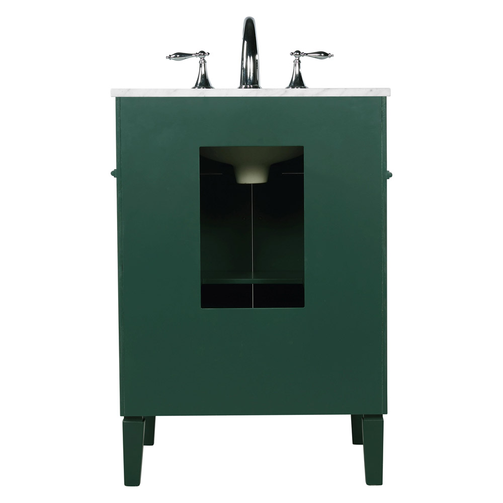 Elegant Single Bathroom Vanity Set - Green, L 24" (VF12524GN)