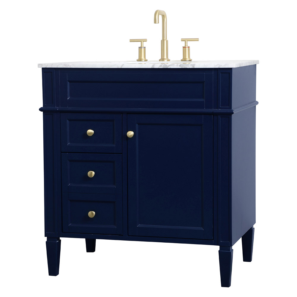 Elegant 32" Single Bathroom Vanity Set - Blue (VF12532BL)