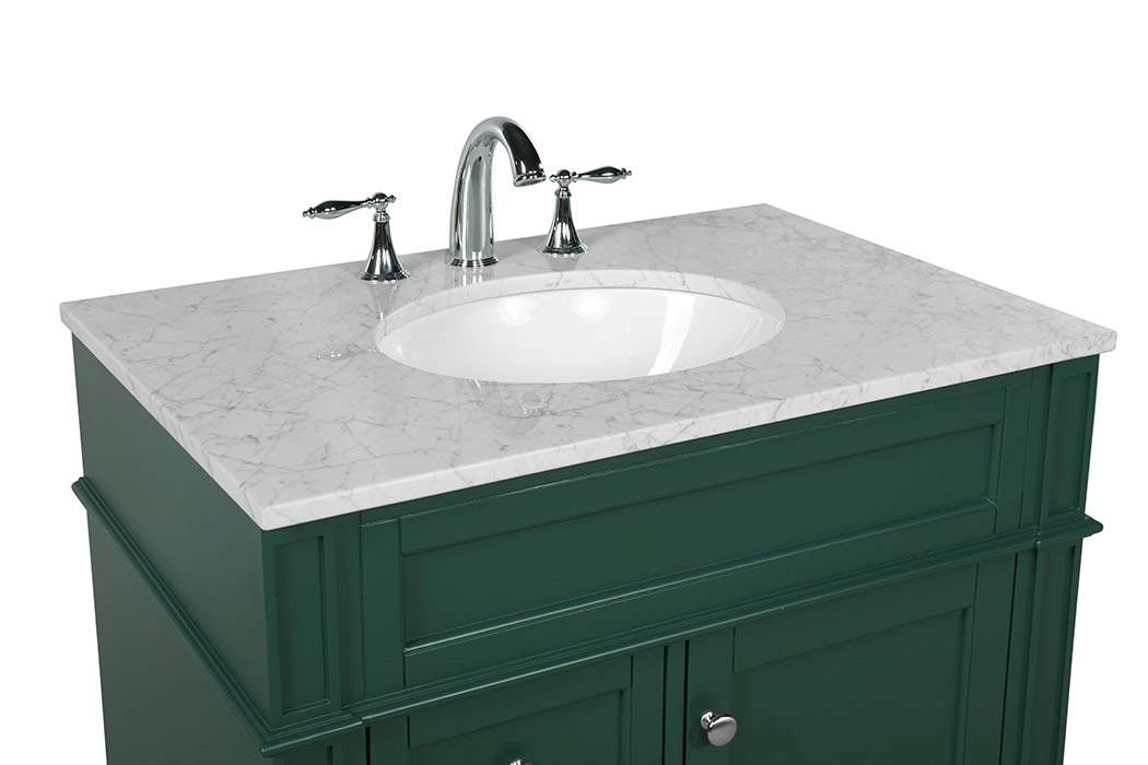 Elegant 32" Single Bathroom Vanity Set - Green (VF12532GN)