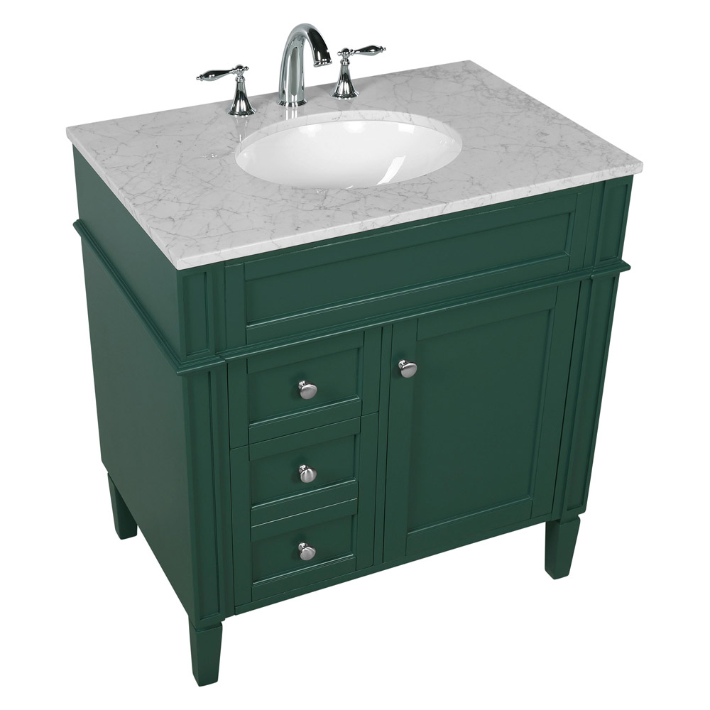 Elegant 32" Single Bathroom Vanity Set - Green (VF12532GN)