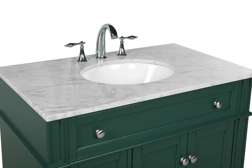 Elegant Single Bathroom Vanity Set - Green, L 36" (VF12536GN)