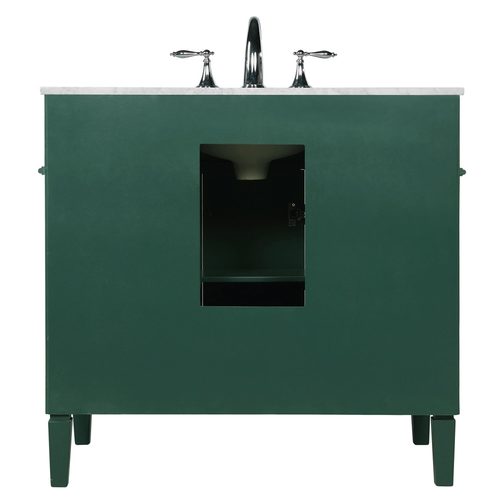 Elegant Single Bathroom Vanity Set - Green, L 36" (VF12536GN)