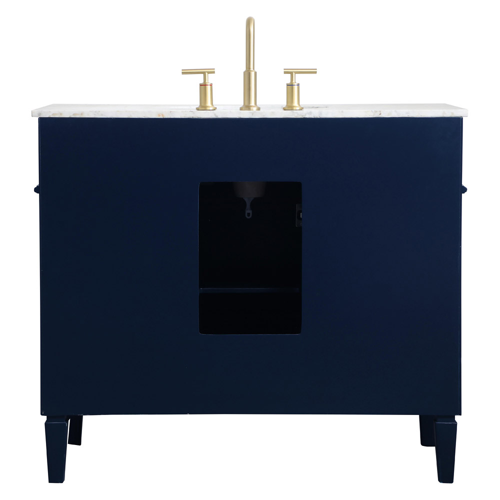 Elegant Single Bathroom Vanity Set - Blue, L 40" (VF12540BL)