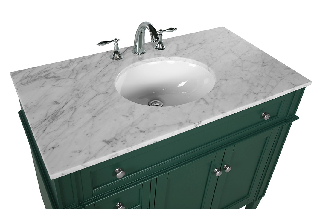 Elegant Single Bathroom Vanity Set - Green, L 40" (VF12540GN)