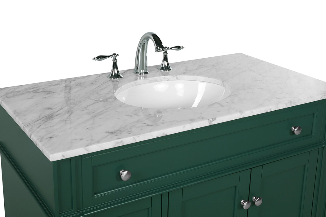 Elegant Single Bathroom Vanity Set - Green, L 40" (VF12540GN)