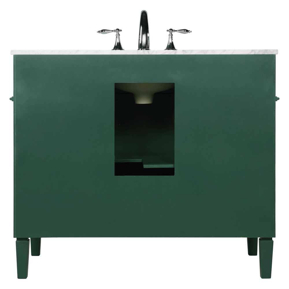 Elegant Single Bathroom Vanity Set - Green, L 40" (VF12540GN)