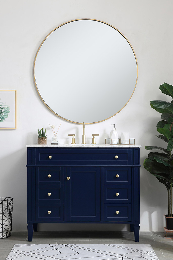 Elegant 42" Single Bathroom Vanity Set - Blue (VF12542BL)