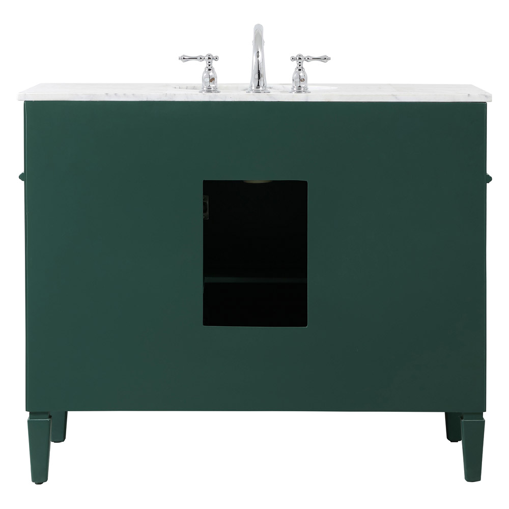 Elegant 42" Single Bathroom Vanity Set - Green (VF12542GN)