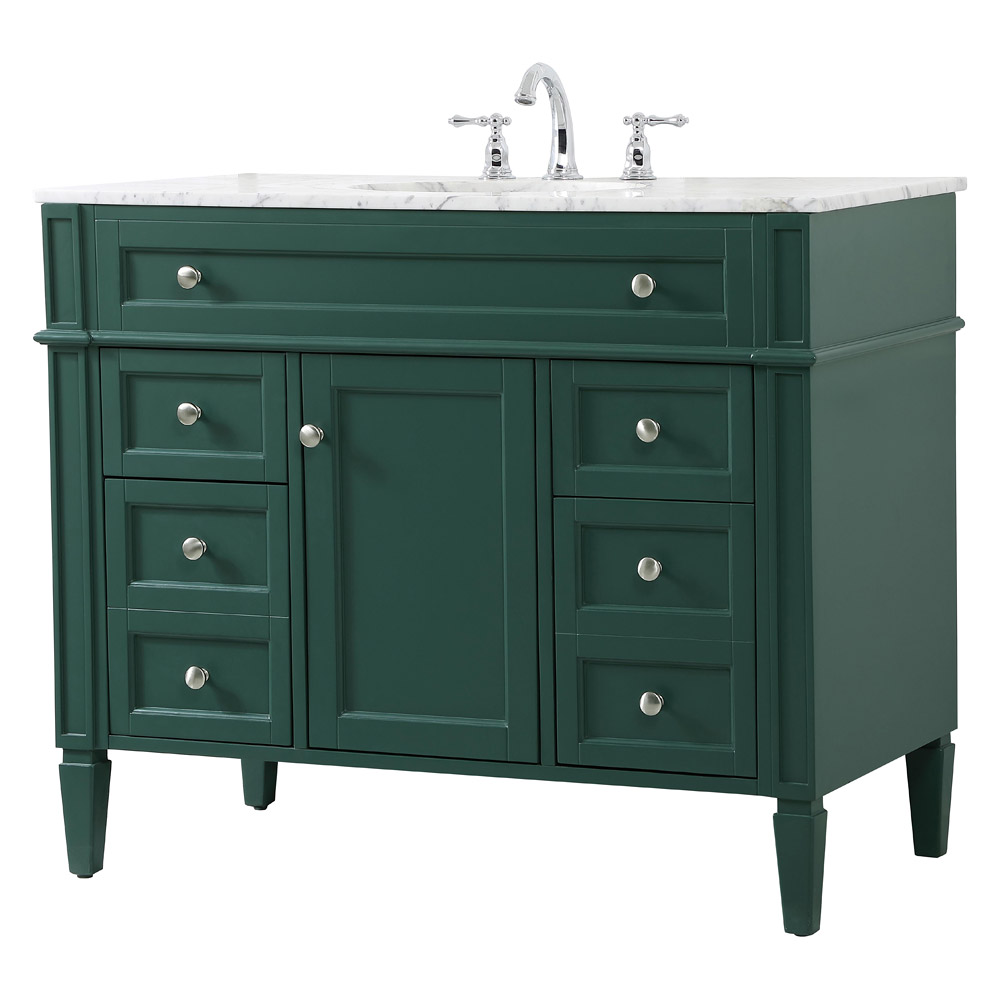 Elegant 42" Single Bathroom Vanity Set - Green (VF12542GN)