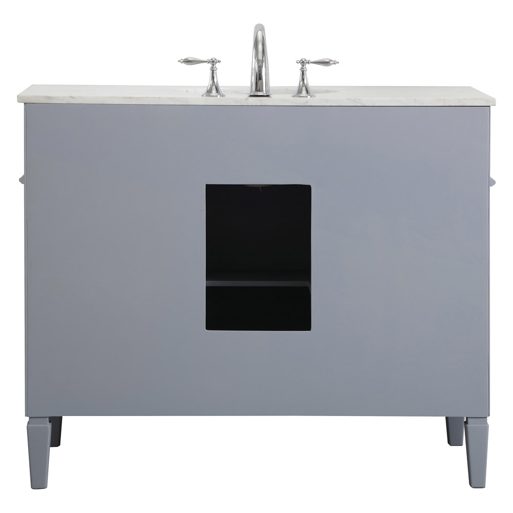 Elegant 42" Single Bathroom Vanity Set - Gray (VF12542GR)