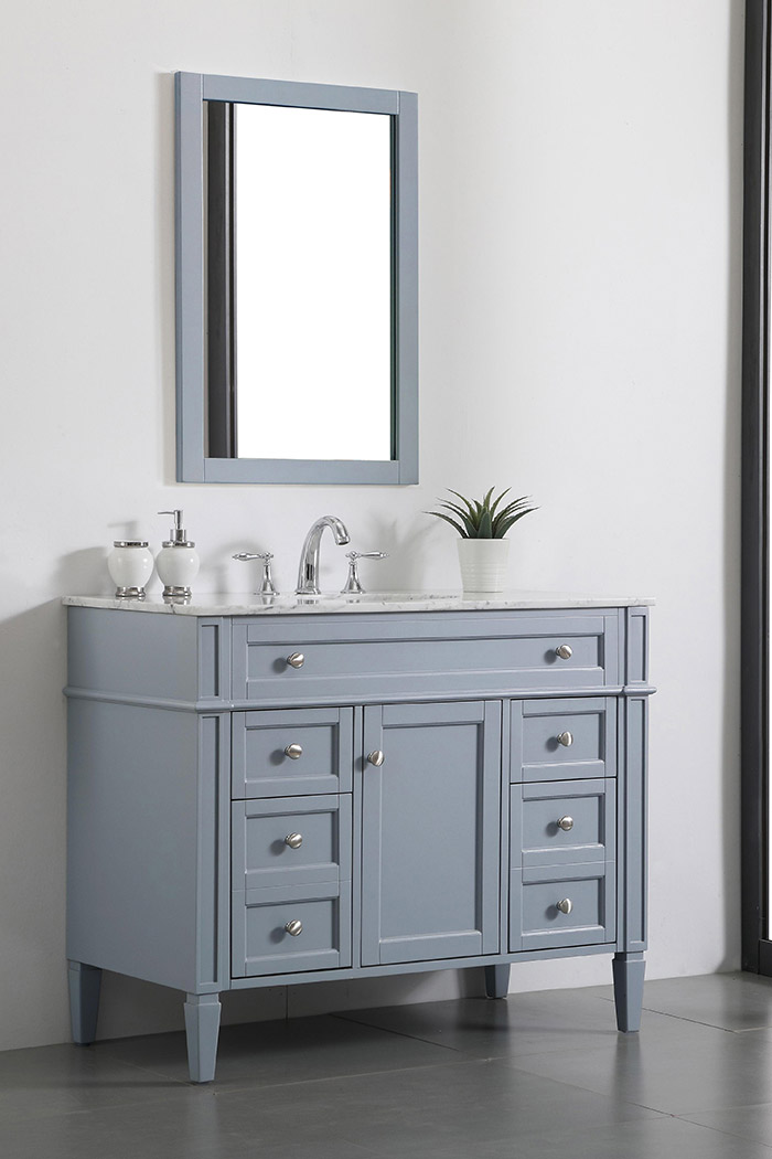 Elegant 42" Single Bathroom Vanity Set - Gray (VF12542GR)