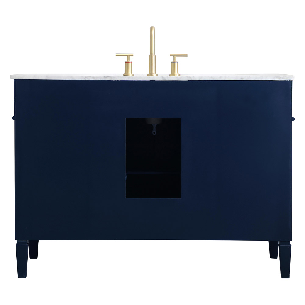 Elegant 60" Single Bathroom Vanity Set - Blue (VF12548BL)