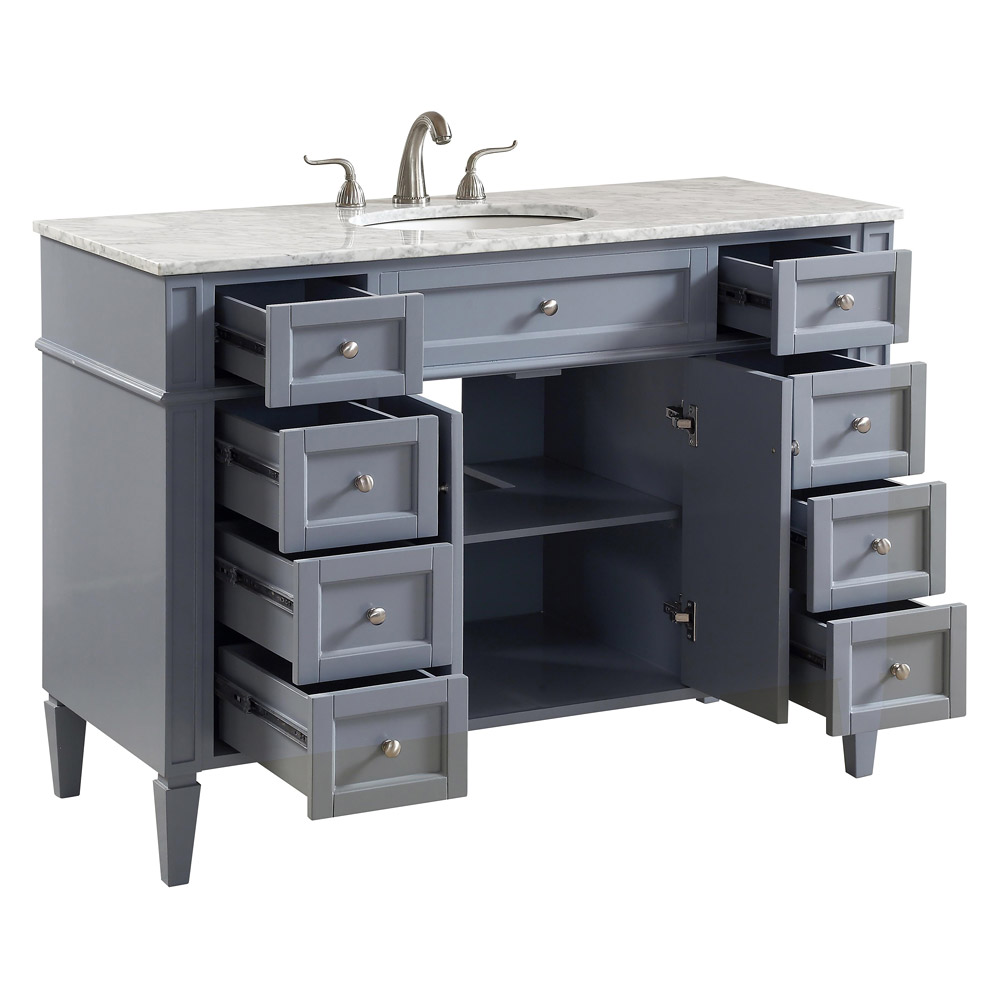 Elegant 60" Single Bathroom Vanity Set - Gray (VF12548GR)