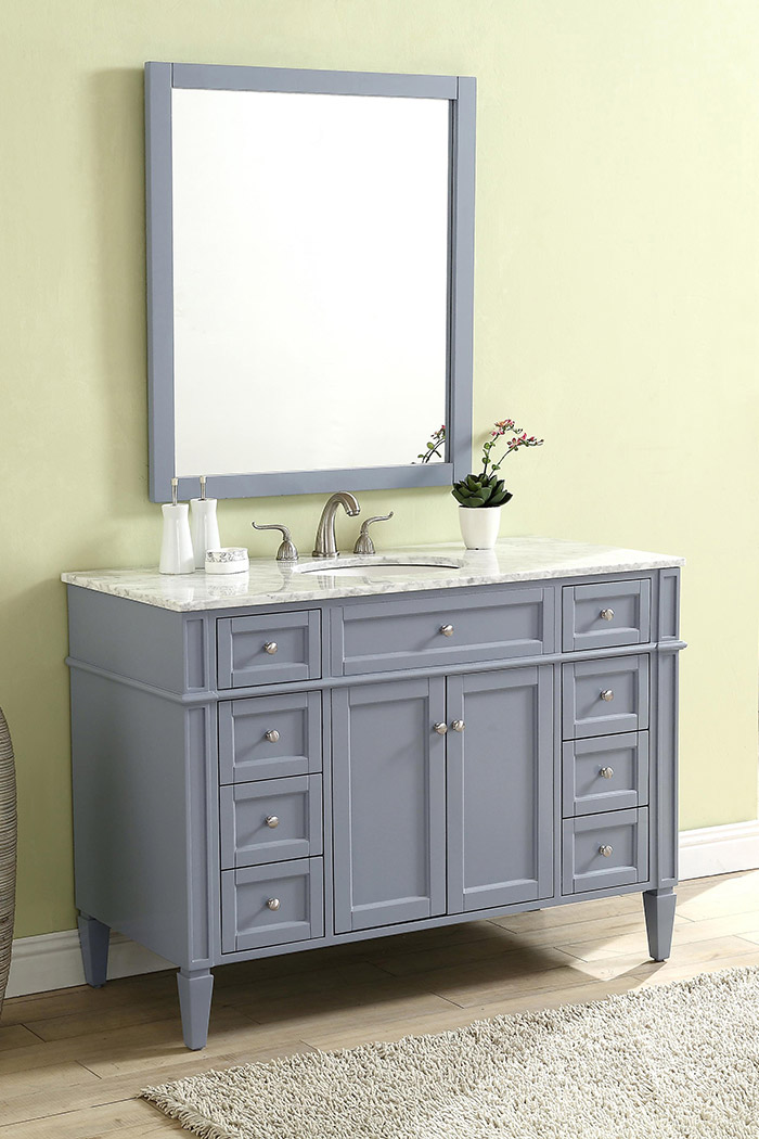 Elegant 60" Single Bathroom Vanity Set - Gray (VF12548GR)