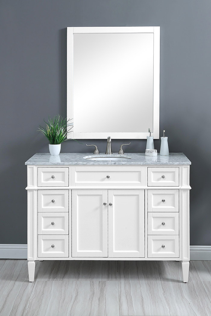 Elegant 60" Single Bathroom Vanity Set - White (VF12548WH)