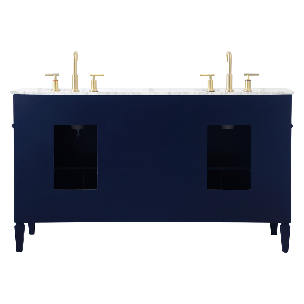 Elegant 60" Single Bathroom Vanity Set - Blue (VF12560DBL)