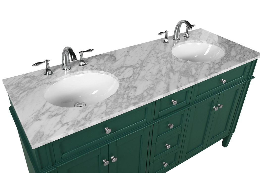 Elegant 60" Single Bathroom Vanity Set - Green (VF12560DGN)