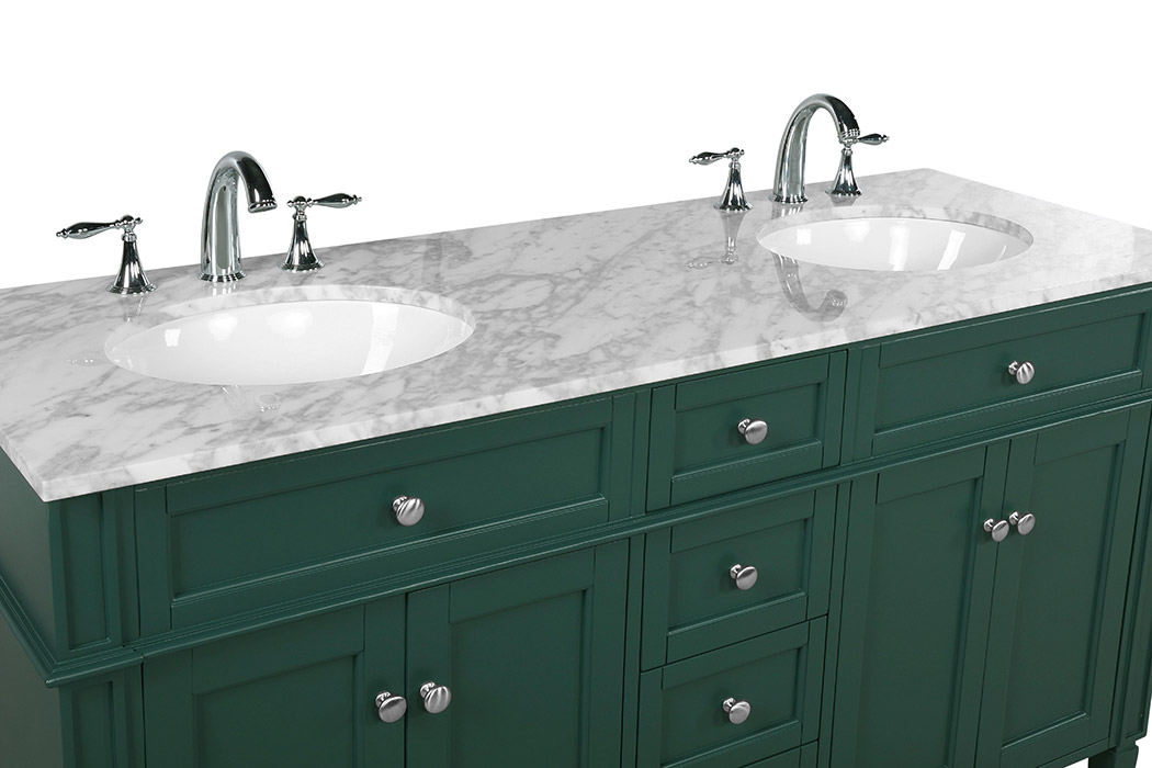 Elegant 60" Single Bathroom Vanity Set - Green (VF12560DGN)