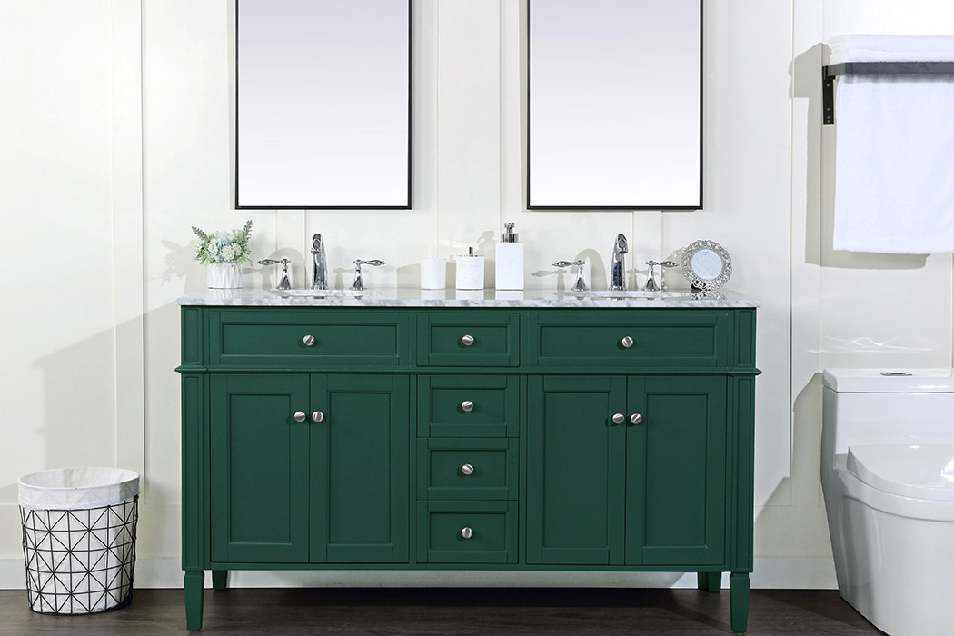 Elegant 60" Single Bathroom Vanity Set - Green (VF12560DGN)