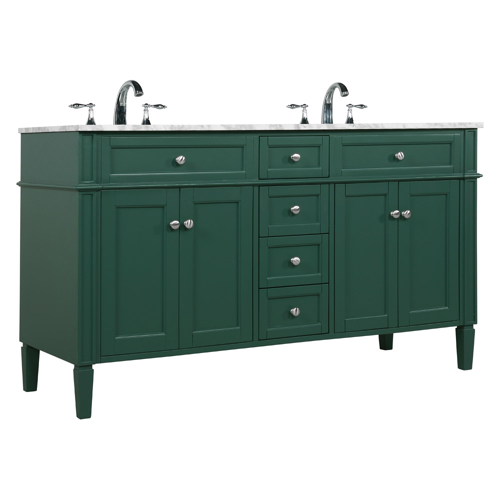 Elegant 60" Single Bathroom Vanity Set - Green (VF12560DGN)