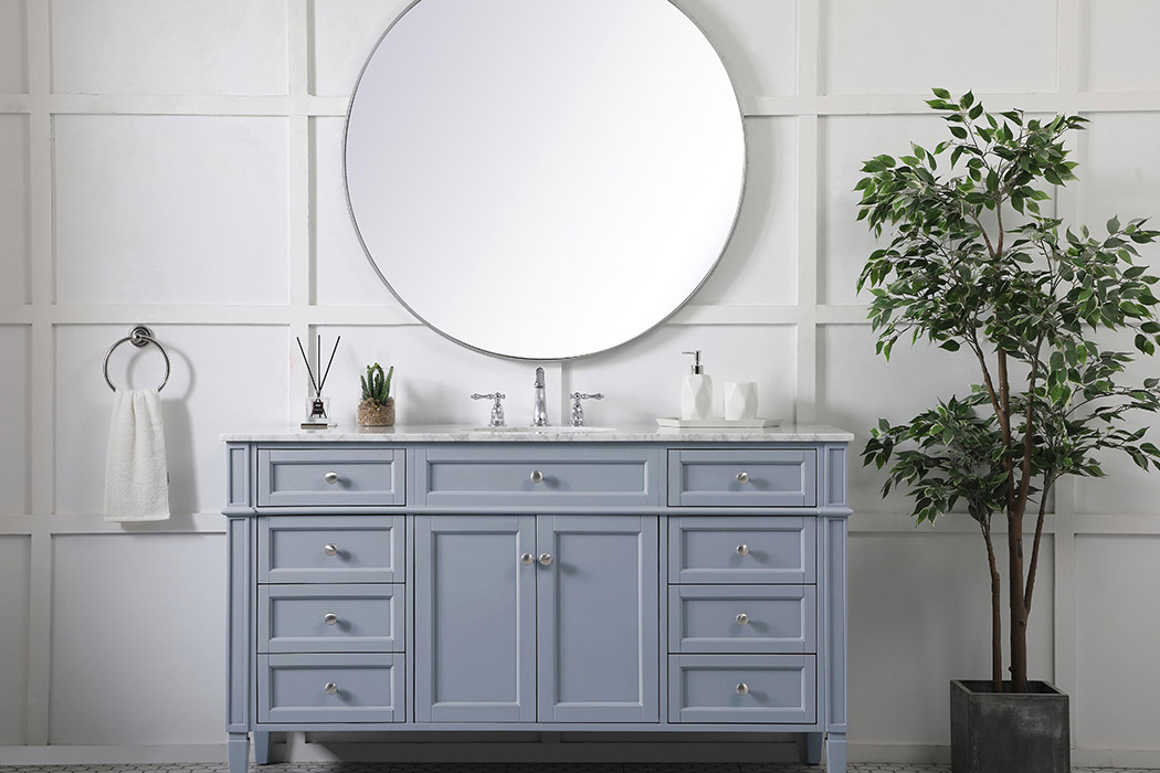 Elegant 60" Single Bathroom Vanity Set - Gray (VF12560GR)