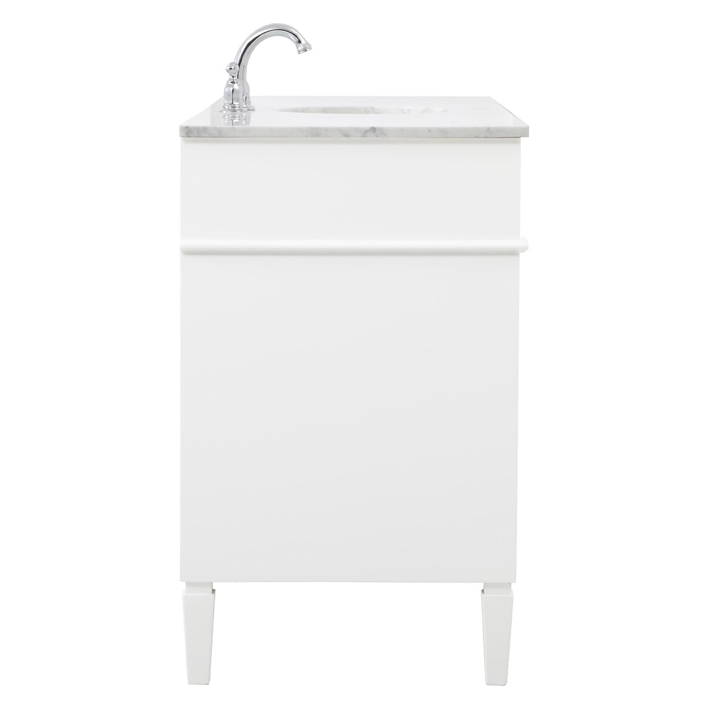 Elegant 60" Single Bathroom Vanity Set - White (VF12560WH)