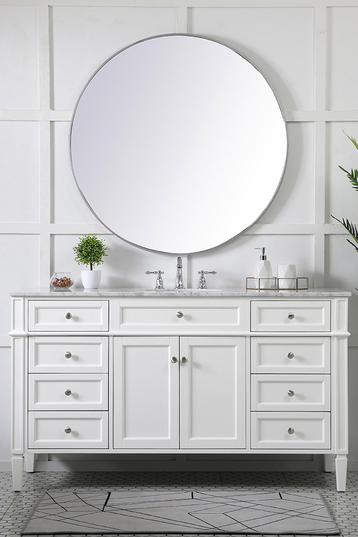 Elegant 60" Single Bathroom Vanity Set - White (VF12560WH)