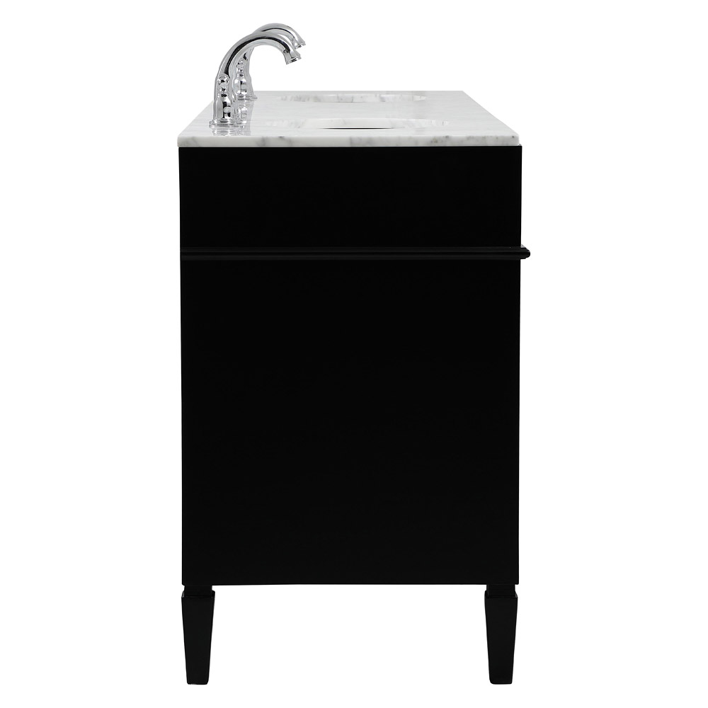 Elegant 60" Single Bathroom Vanity Set - Black (VF12572DBK)