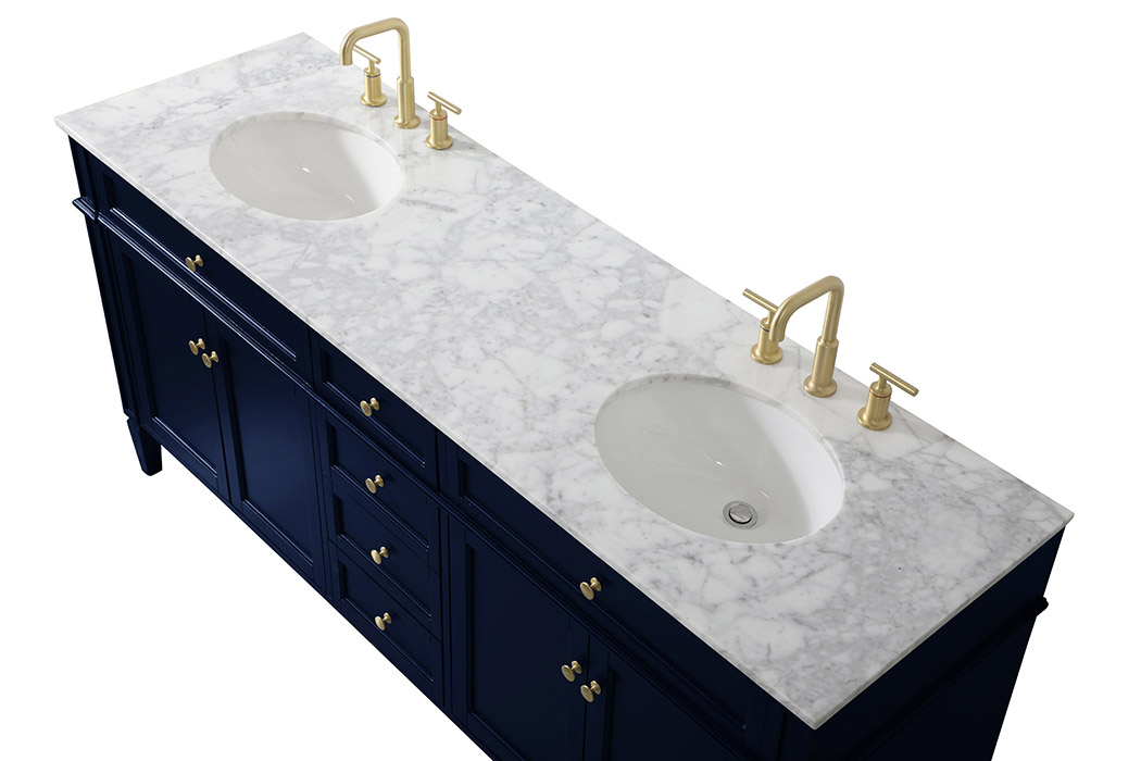 Elegant 60" Single Bathroom Vanity Set - Blue (VF12572DBL)