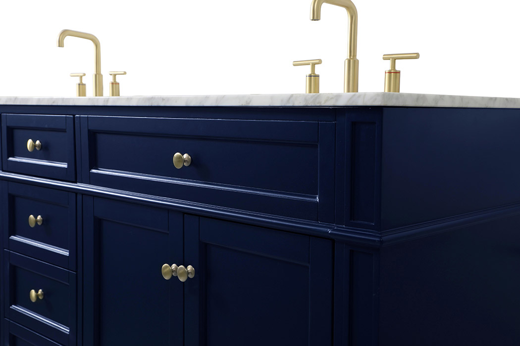 Elegant 60" Single Bathroom Vanity Set - Blue (VF12572DBL)