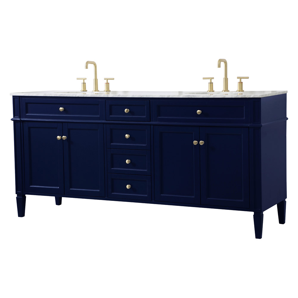 Elegant 60" Single Bathroom Vanity Set - Blue (VF12572DBL)