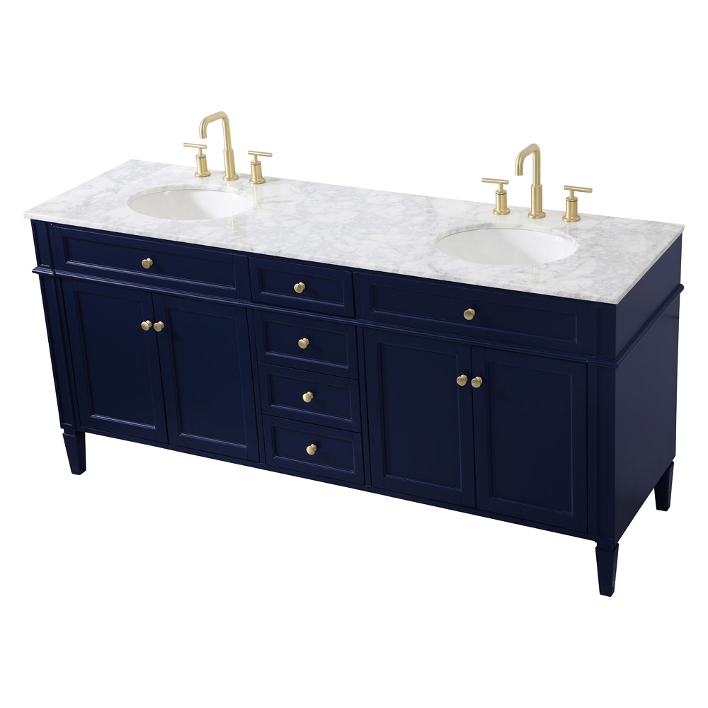 Elegant 60" Single Bathroom Vanity Set - Blue (VF12572DBL)