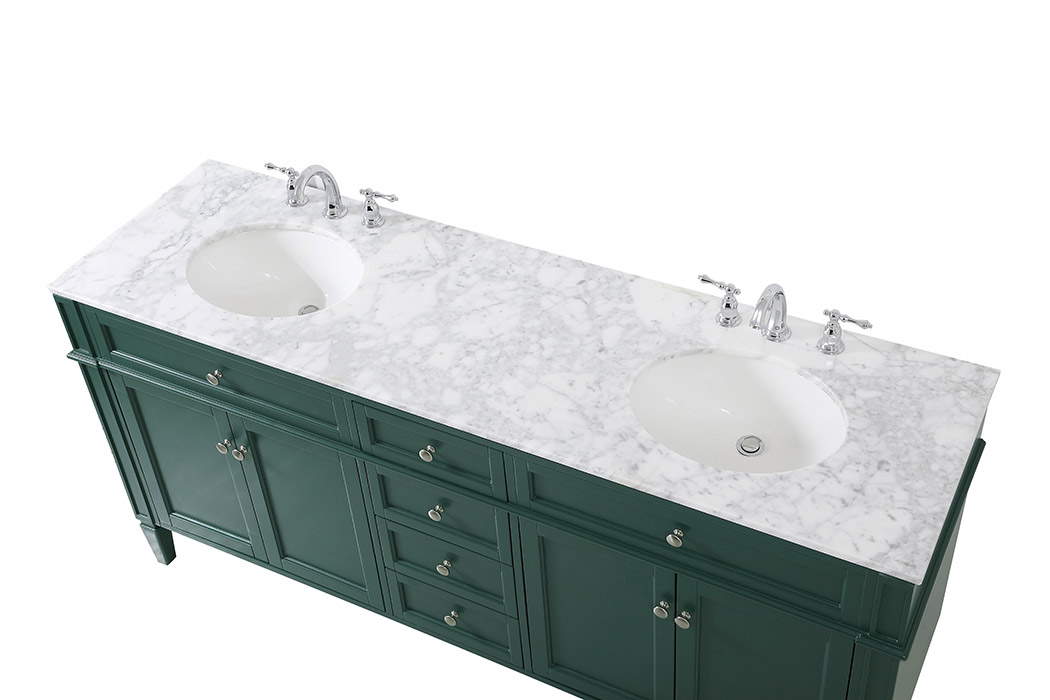 Elegant 60" Single Bathroom Vanity Set - Green (VF12572DGN)