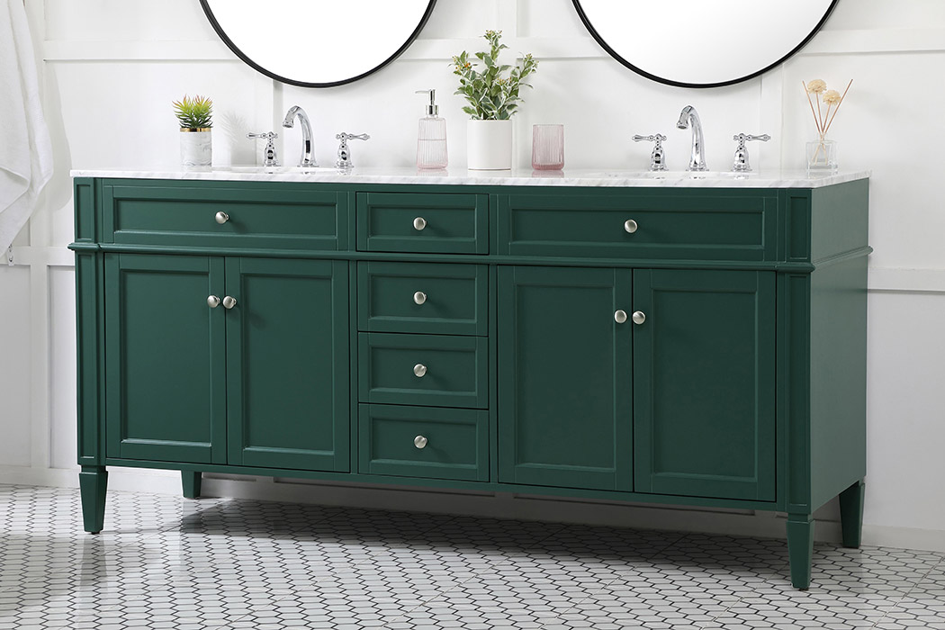 Elegant 60" Single Bathroom Vanity Set - Green (VF12572DGN)