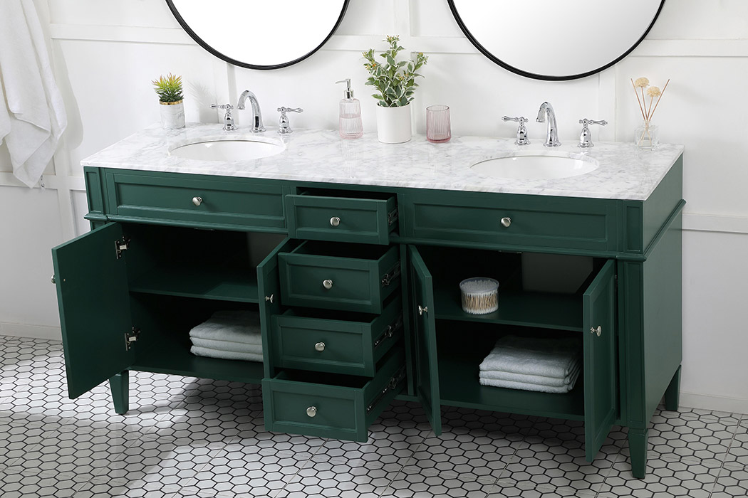 Elegant 60" Single Bathroom Vanity Set - Green (VF12572DGN)