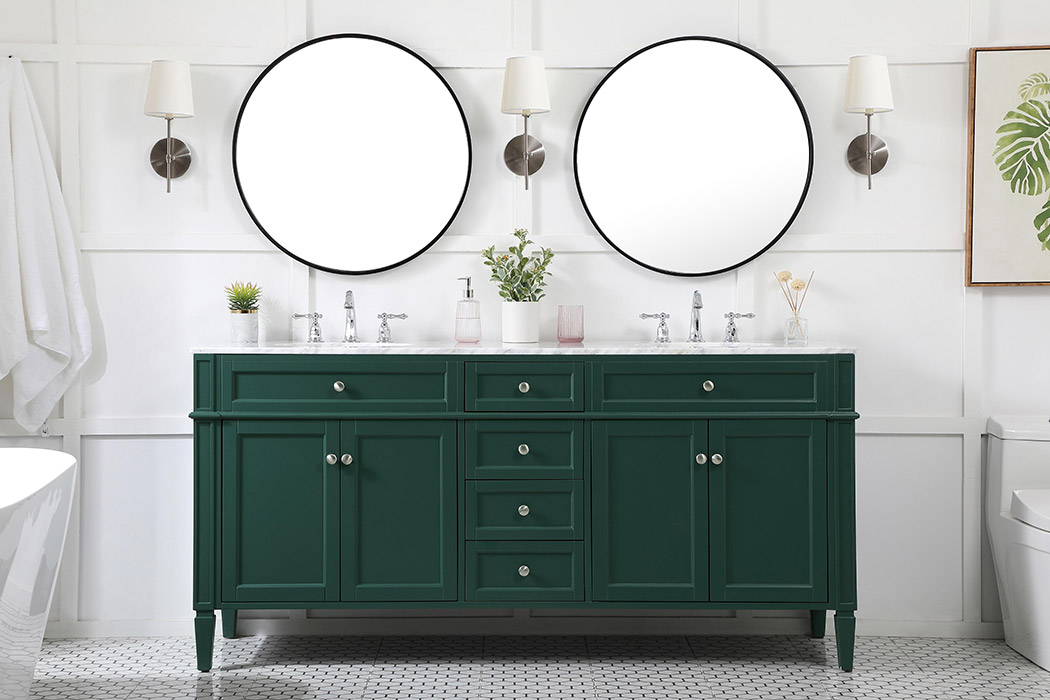 Elegant 60" Single Bathroom Vanity Set - Green (VF12572DGN)