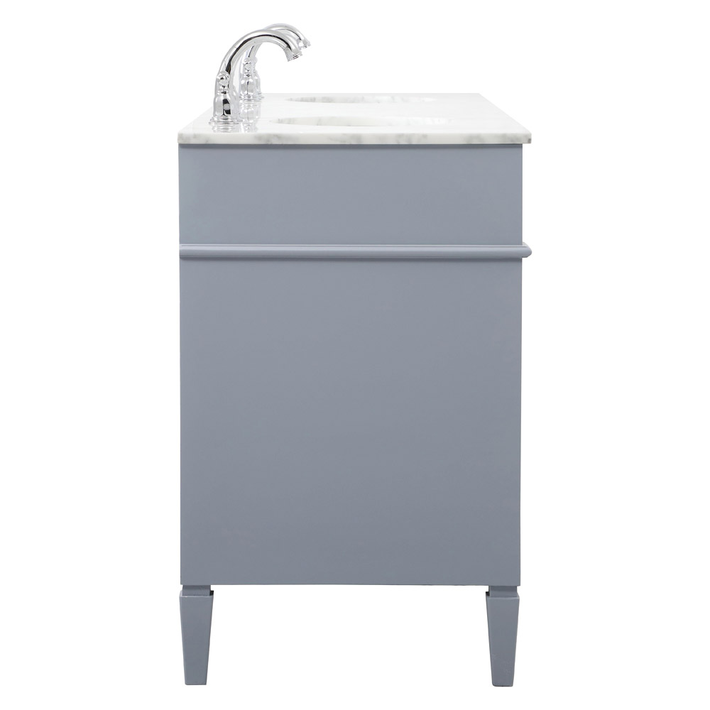 Elegant 60" Single Bathroom Vanity Set - Gray (VF12572DGR)