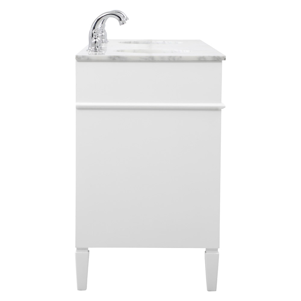 Elegant 60" Single Bathroom Vanity Set - White (VF12572DWH)