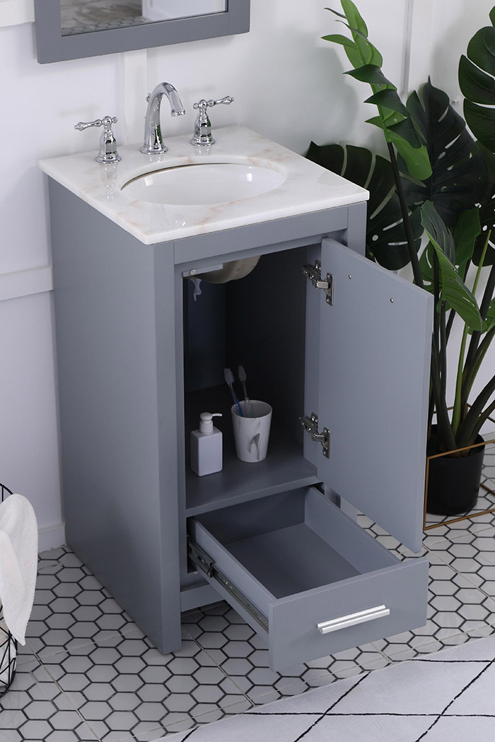 Elegant Bathroom Vanity - Gray (VF12818GR)