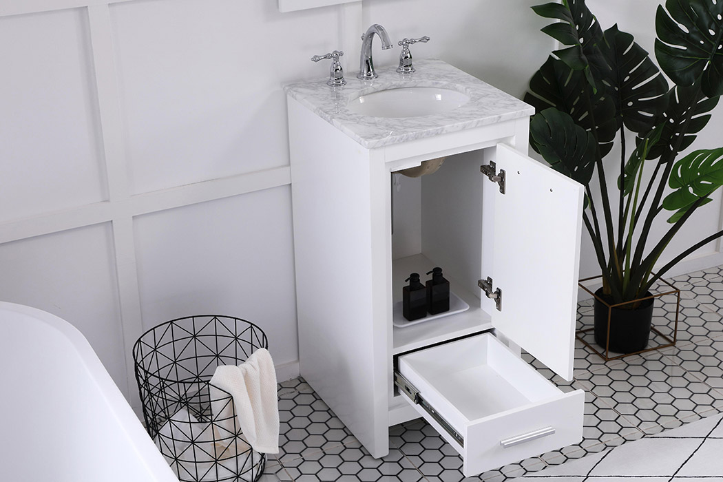 Elegant Bathroom Vanity - White (VF12818WH)